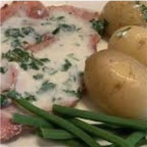 Jenny's Baked Gammon - with Parsley Sauce small meal
