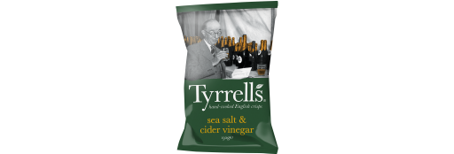 Tyrrells Sea Salt & Cider Vinegar Crisps (150g)